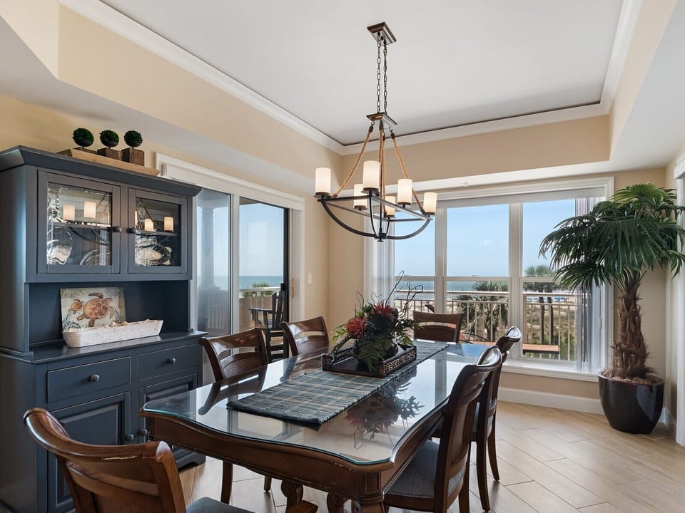 Enjoy the Ocean Views from Dining Area with Seating for Six at 5209 Hampton Place