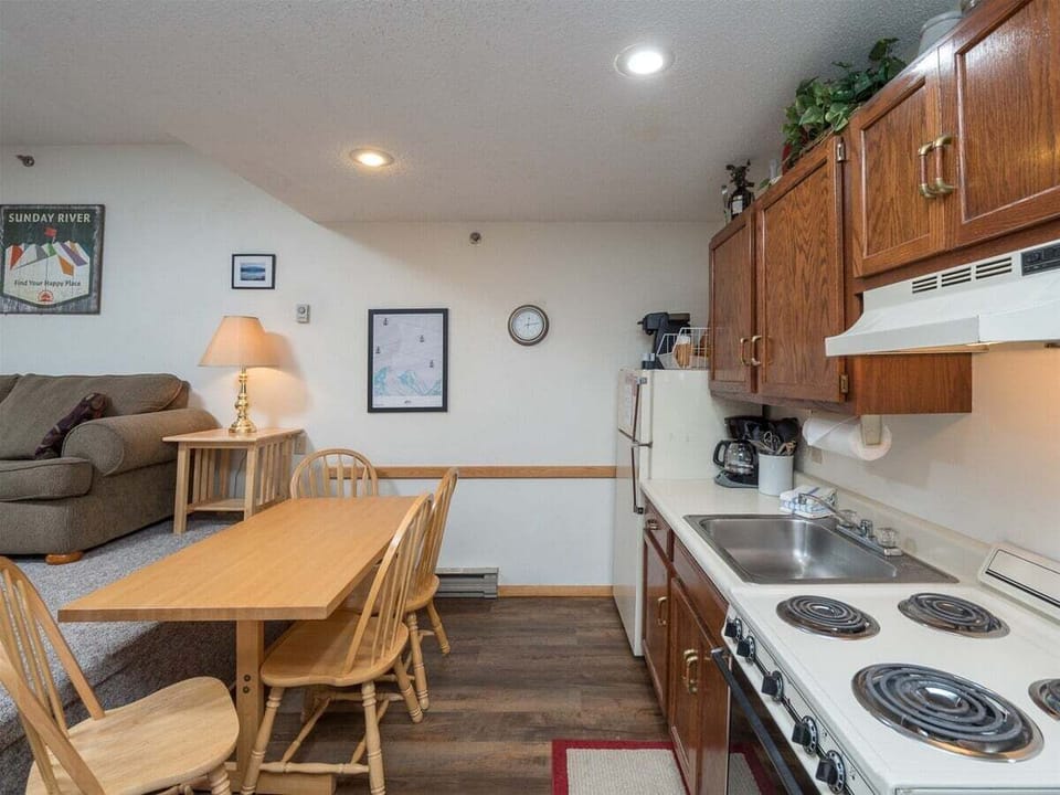Kitchen area with seating for four