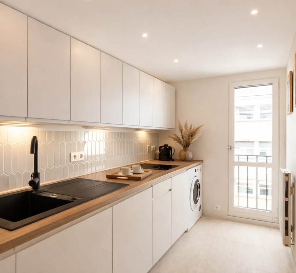 Efficient and stylish kitchen setup for preparing delicious meals

