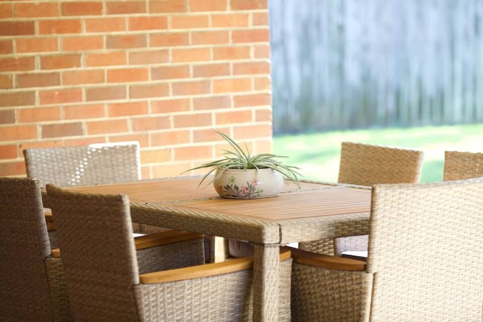 A back porch fit for entertaining