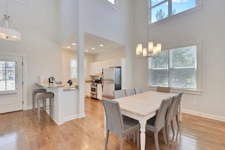 Reconnect with loved ones over a meal at the dining table.