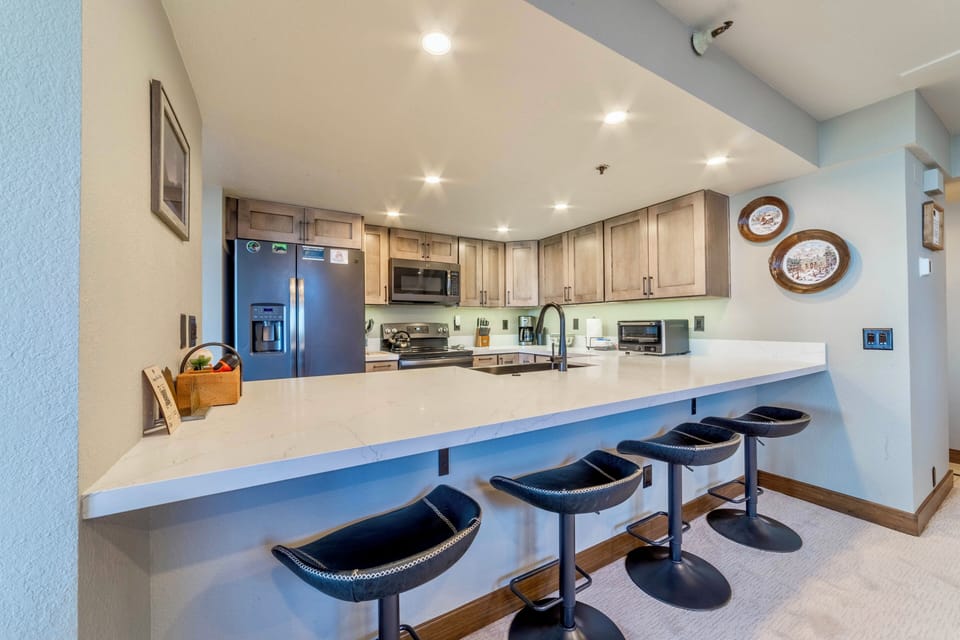 Bar seating with seating for 4.