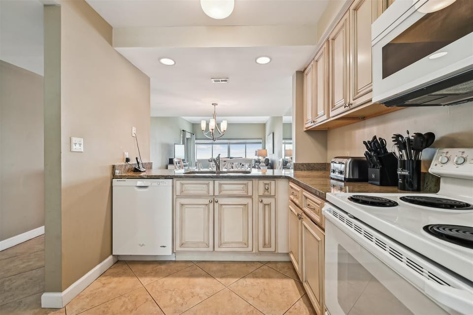 Kitchen with Ocean Views at 453 Captains Walk