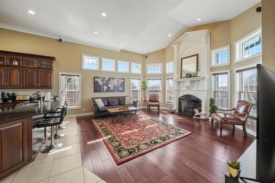 Imagine spending family time watching a movie next to the warm glow of a fire.