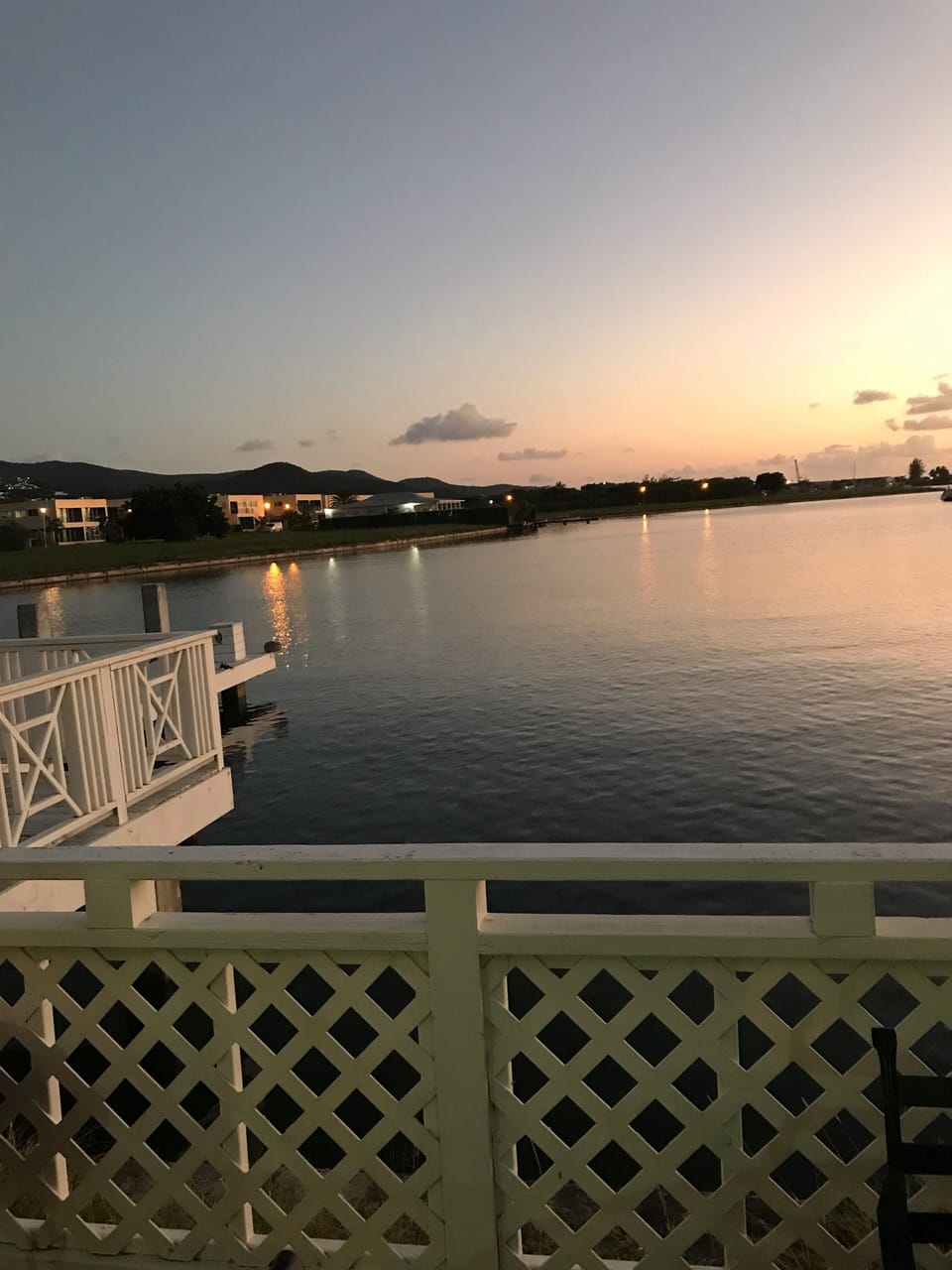 View at night from patio