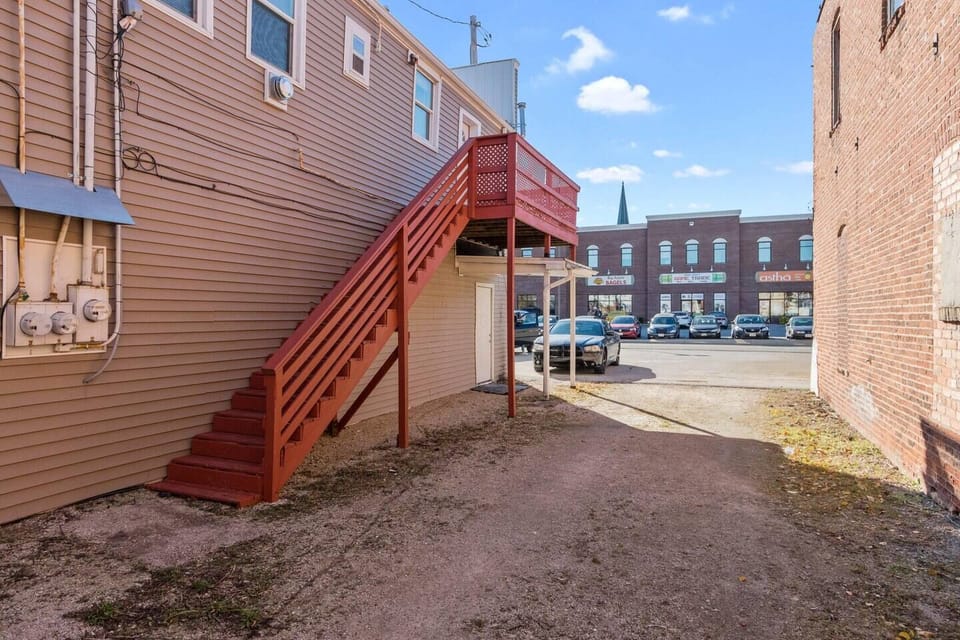 Entrance to the upper apartment unit