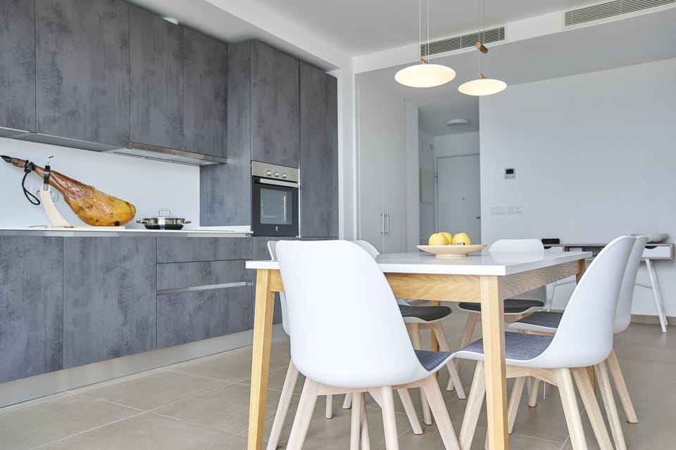 Kitchen and dining area