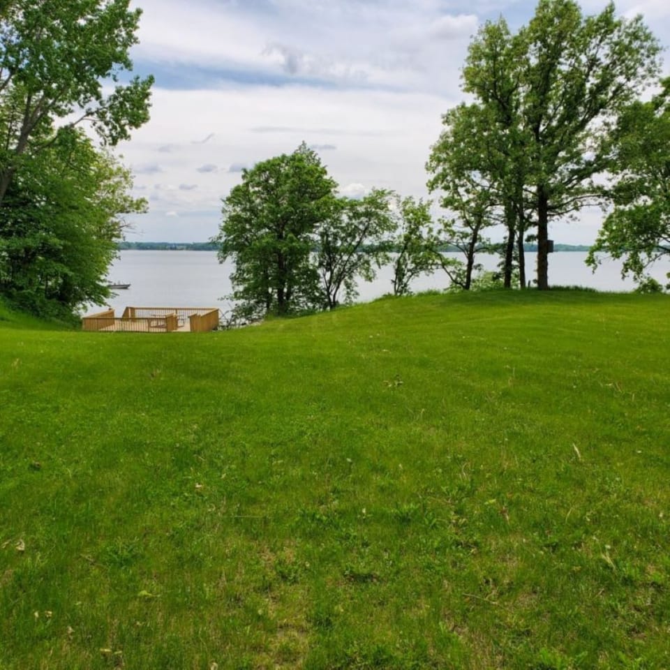 Large, grassy backyard