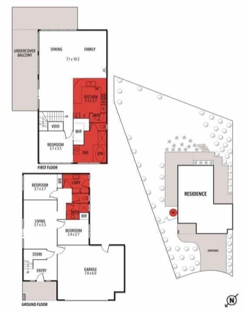 Family friendly floor plan with private master suite upstairs