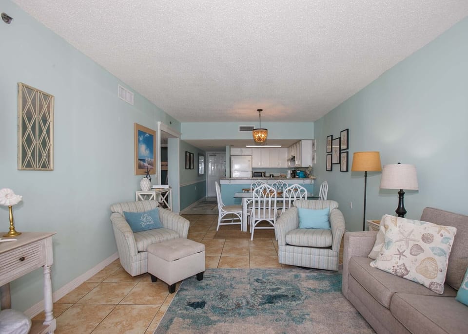 Condo, 2 Bedrooms, Balcony, Beachfront (403) | Living area | Flat-screen TV