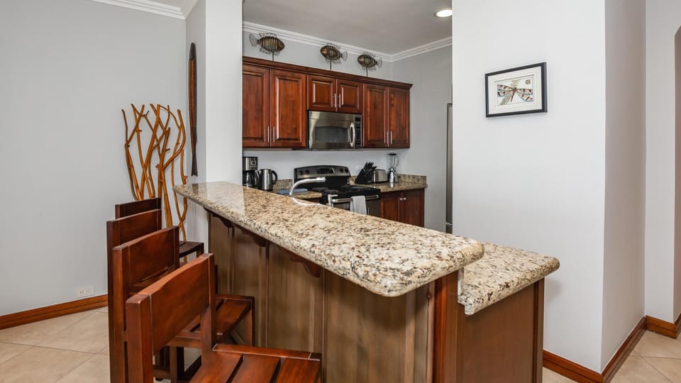 Condo, 2 Bedrooms, Accessible, Beach View | Private kitchen | Full-size fridge, microwave, stovetop, coffee/tea maker