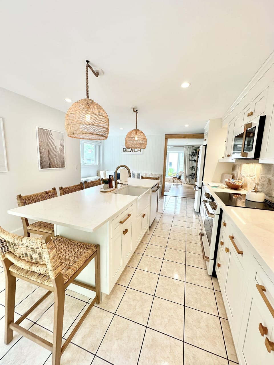 Fully renovated with entrance to patio and living room