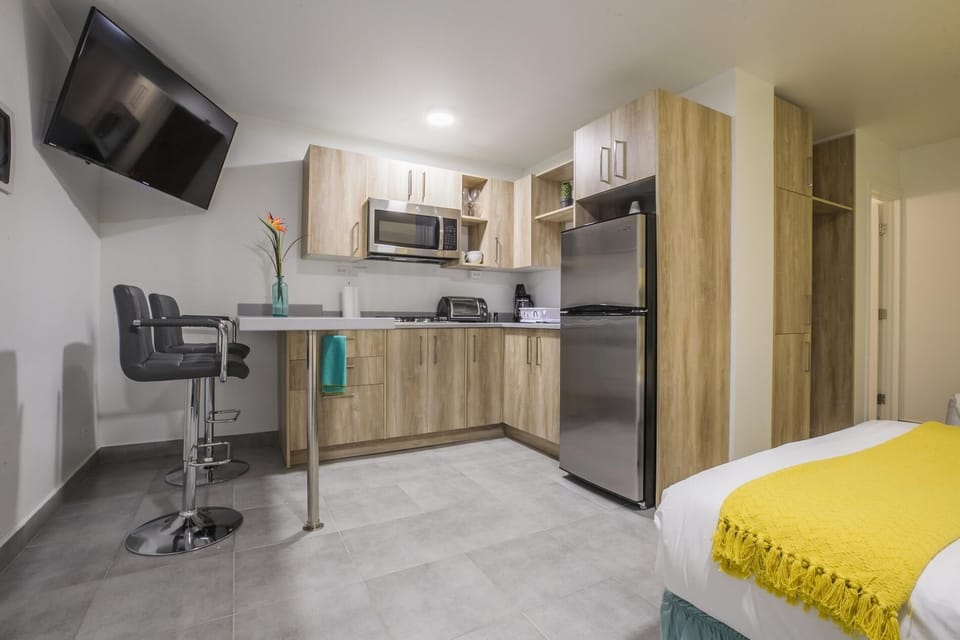 Modern Studio With 2 Beds, Kitchen/Kitchen Bar, Bathroom