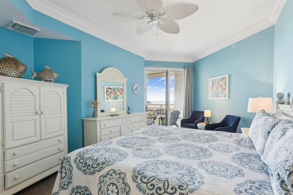 Master Bedroom with Private Balcony at 2506 SeaCrest