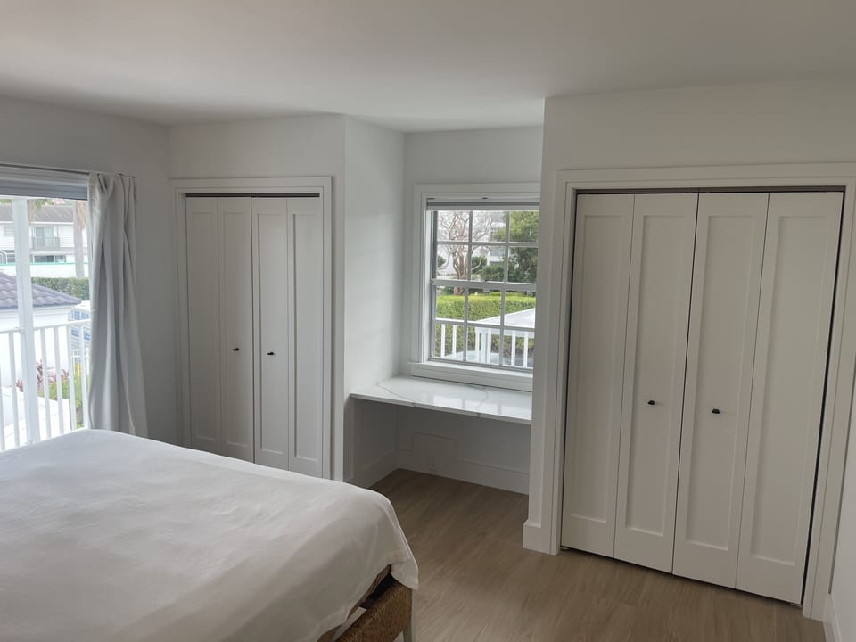 Bedroom Closets & Small Desk Area