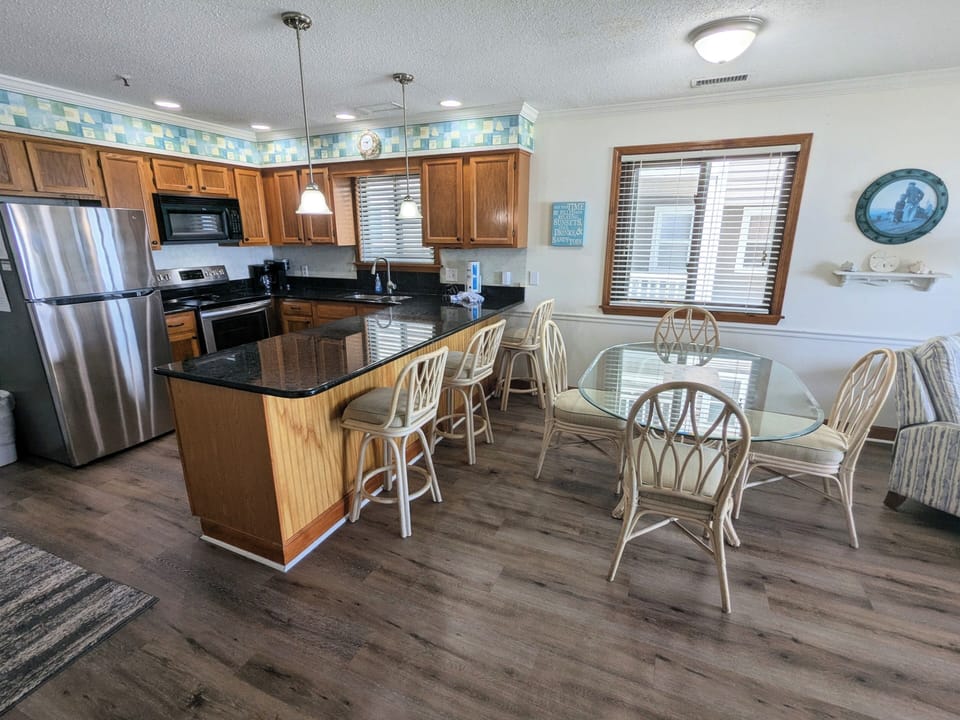 Kitchen and dining area