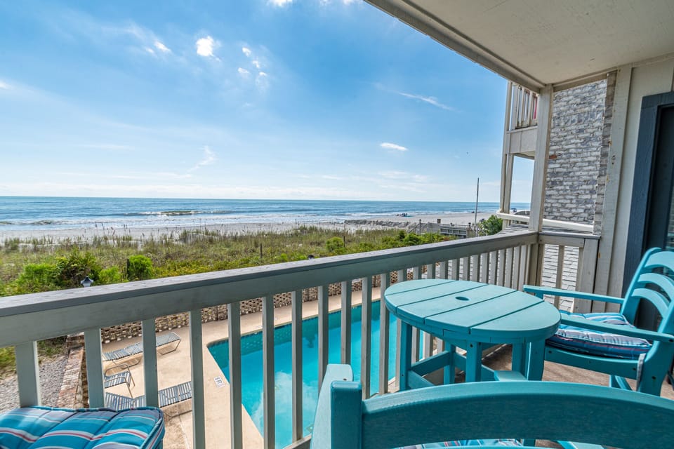 Private oceanfront balcony