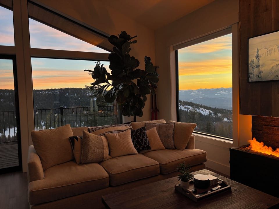 sunrise view from the living room