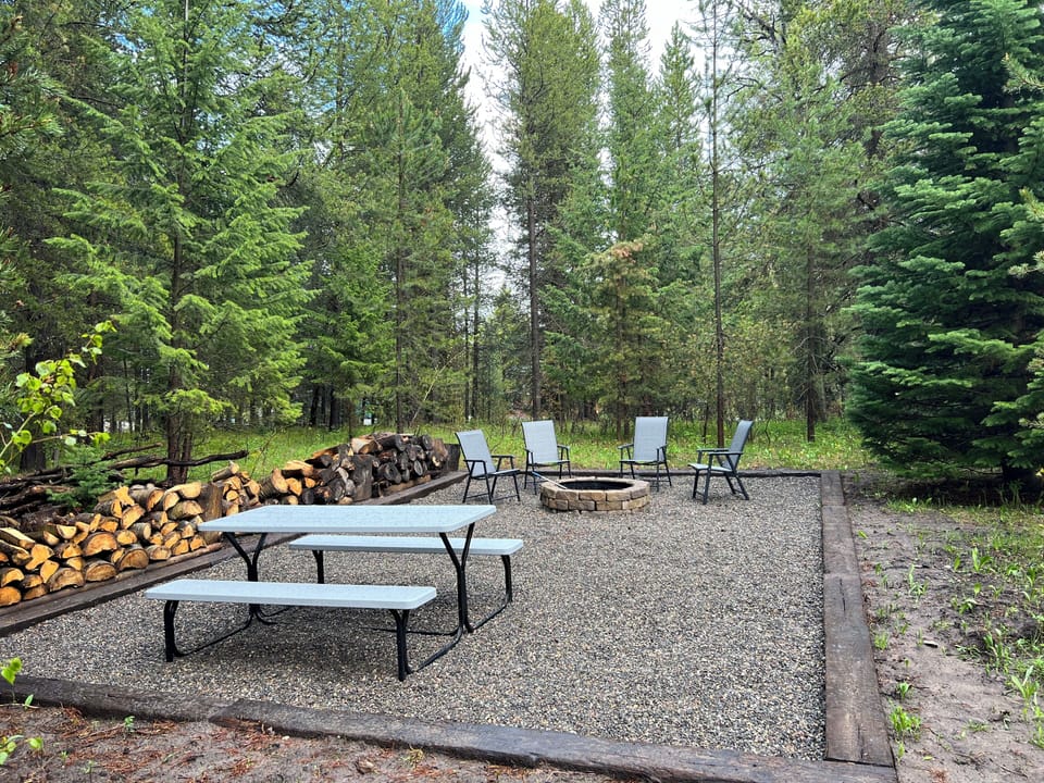 New fire pit/ picnic area completed May of 2024.