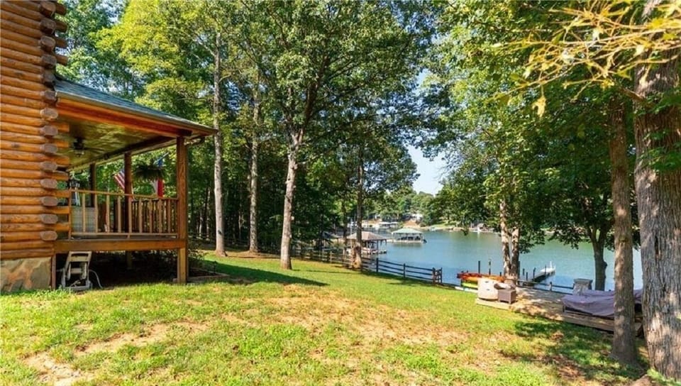 large fenced yard