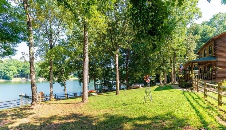 large fenced yard