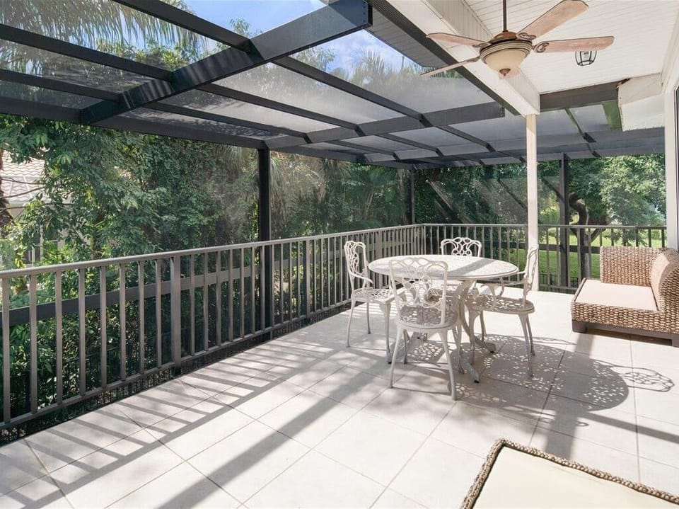 Balcony over-looking pool