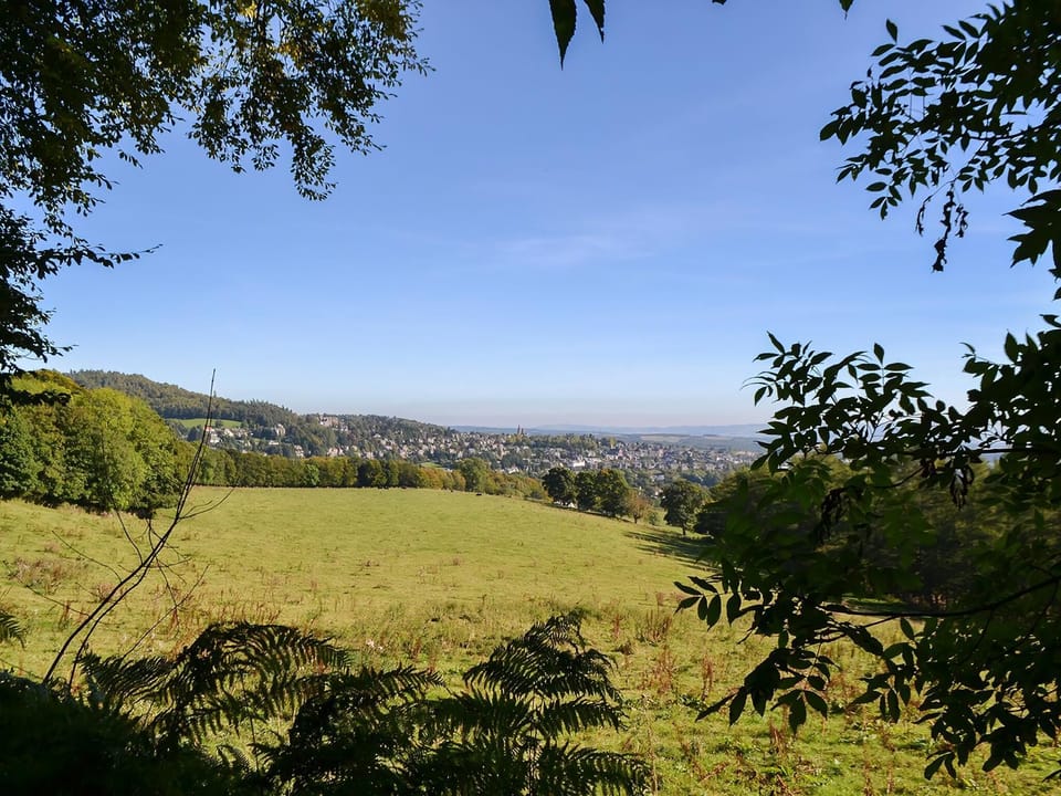 The town of Crieff nestling in the Perthshire countryside
