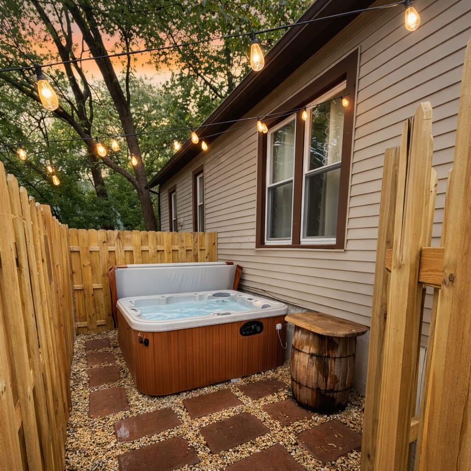 Outdoor spa tub