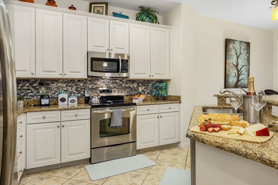 Modern appliances round out this kitchen that has it all