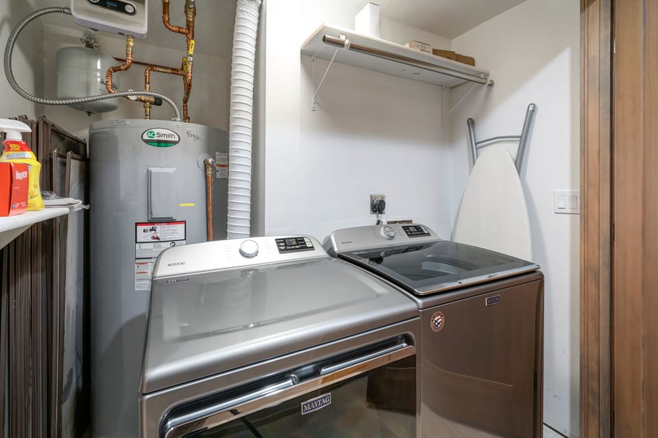 Full sized washer and dryer.