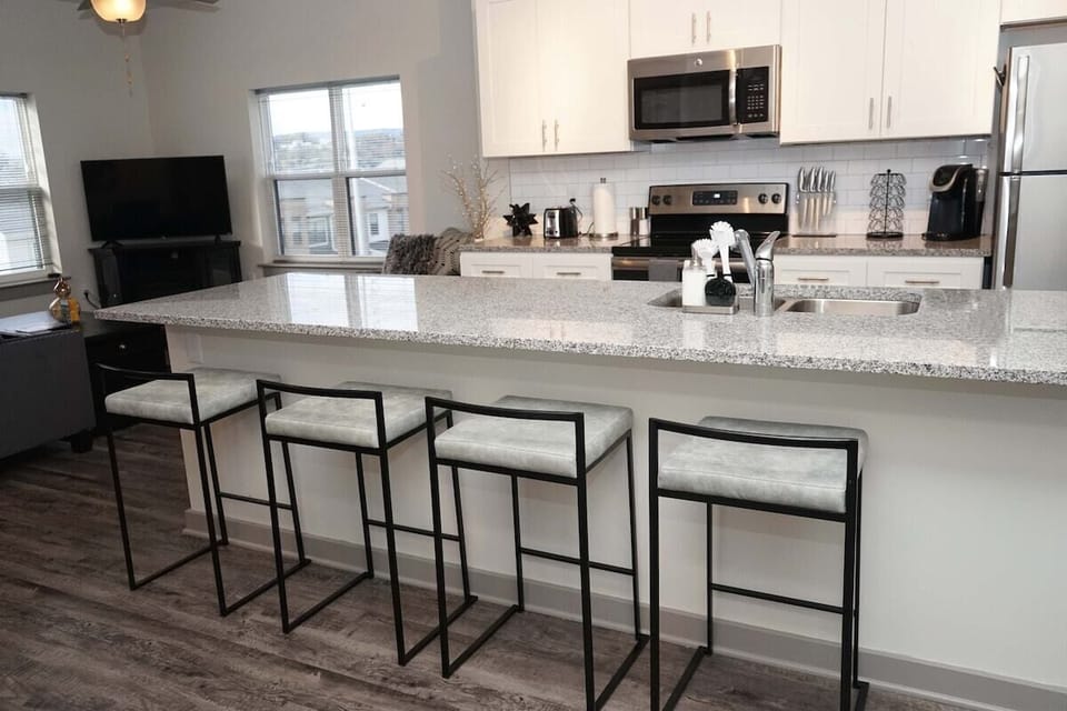 The kitchen is equipped with everything you could need to cook a feast.