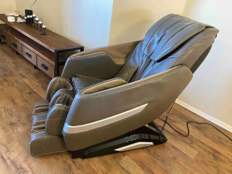 Zero gravity massage chair. Sit, relax and enjoy whenever you'd like!