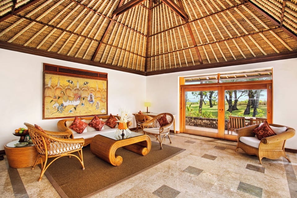 Royal Villa, Private Pool, Ocean View | Living area | 43-inch LCD TV with satellite channels, TV, DVD player