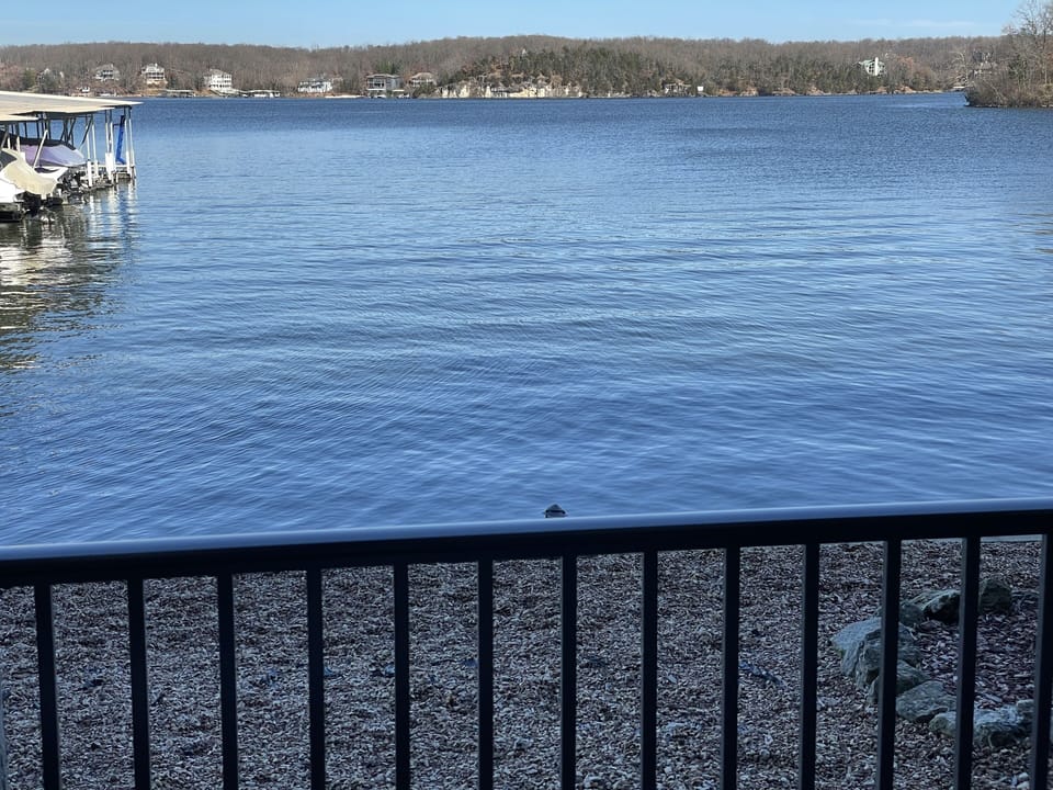 12 feet from back deck to the water