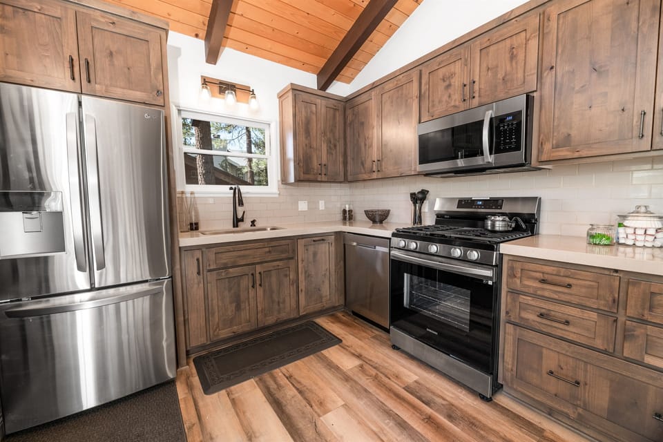 Plenty of counter space for help in the kitchen.