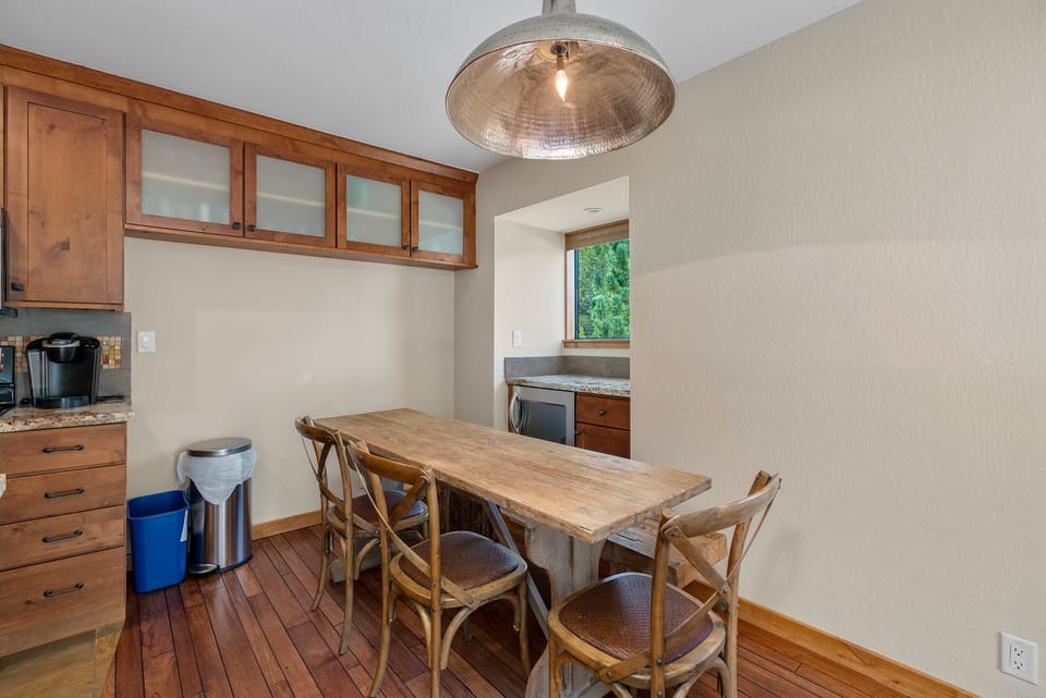 Rectangular dining table seats 4