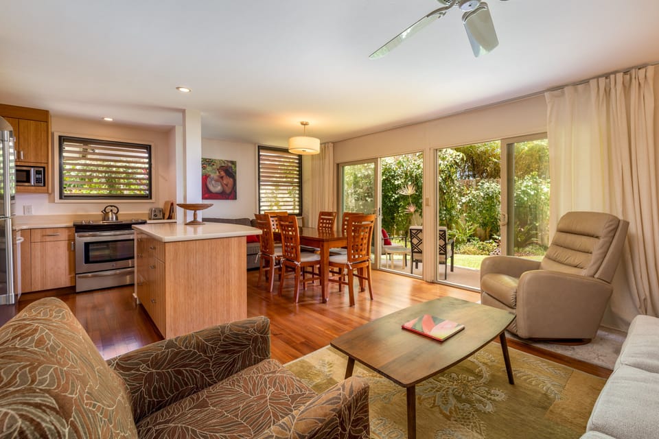 Natural light and garden views