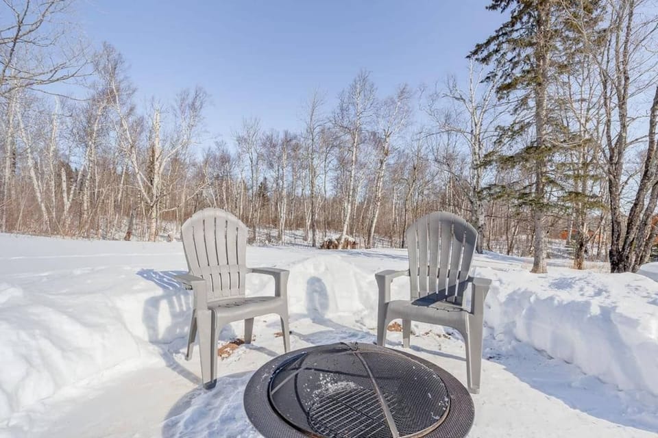 Your own small patio, bbq grill, fire place, with a backyard that is hundreds of miles of US National forest.