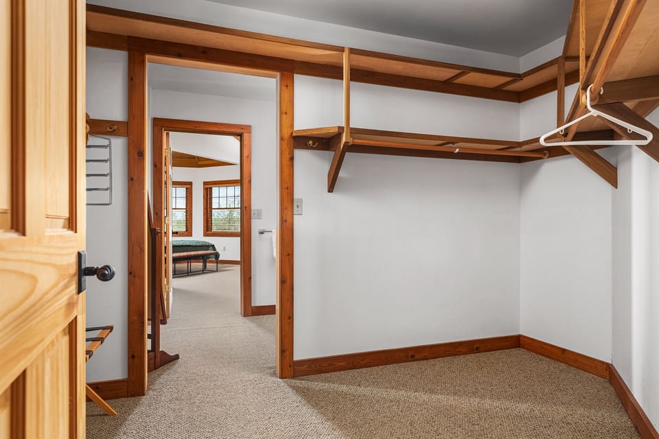 Huge walk-in closet in the primary suite