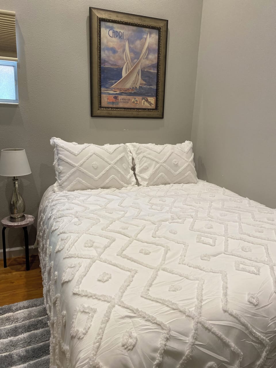 Queen sized bed