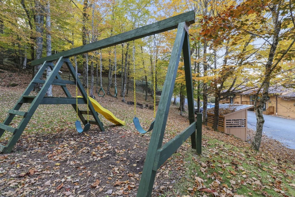 Let the kids play at the Playground with swing set. Roast marshmallows at the firepit.