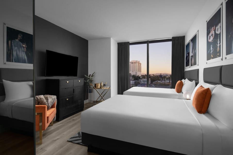 In-room safe, desk, laptop workspace, blackout drapes