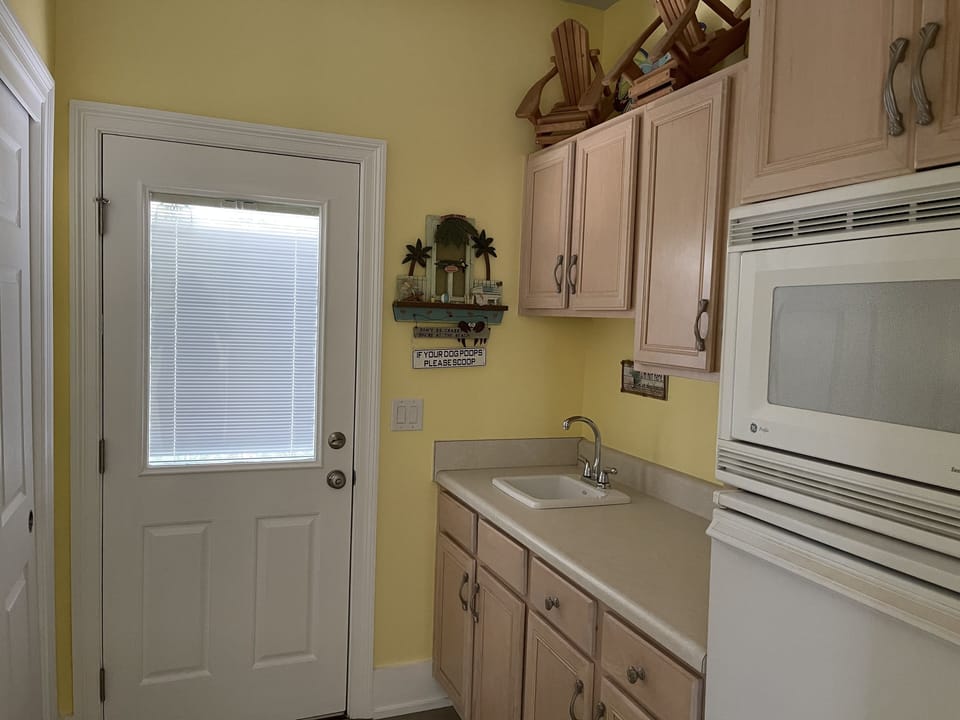 Second kitchen on the first floor With new luxury vinyl flooring