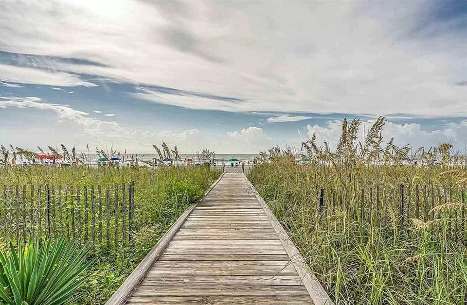 Private walkway to beach
