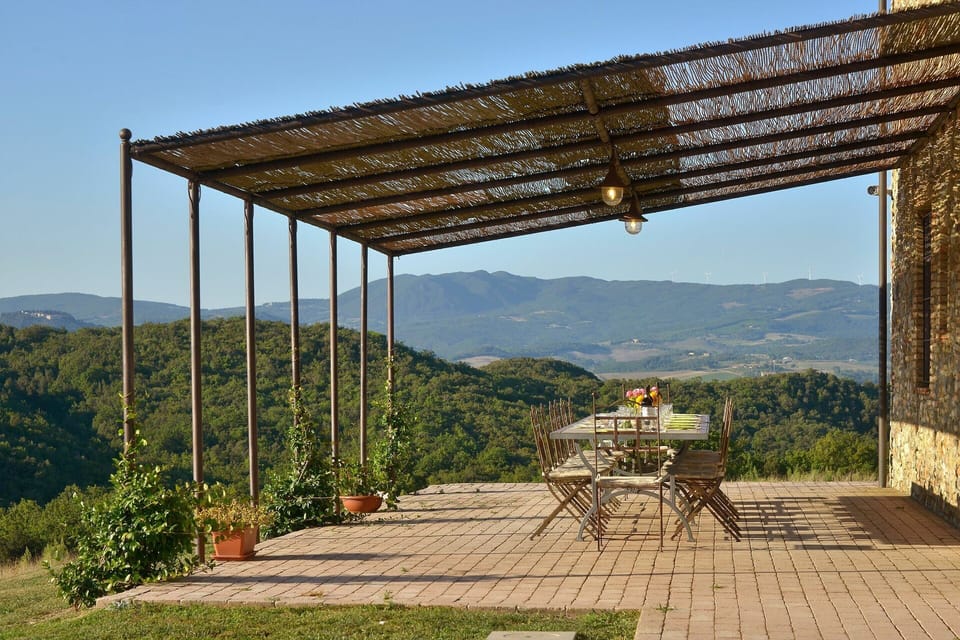 Plant, Sky, Shade, Outdoor Furniture, Landscape, Pergola, Grass, Leisure, Wood, Gazebo