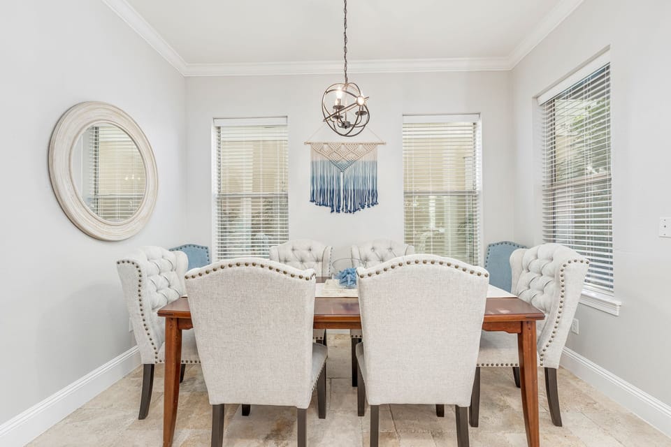 Dining area to enjoy meals with friends and family