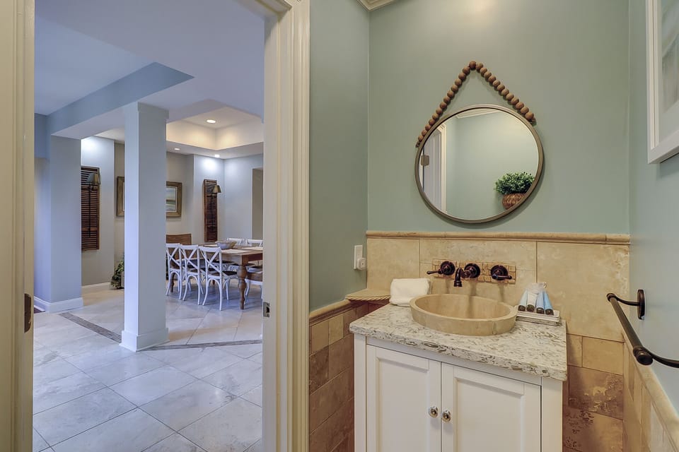 half bath located in foyer area