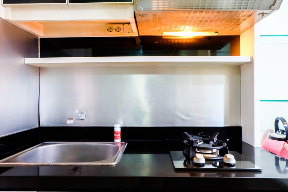 Fridge, stovetop, cookware/dishes/utensils