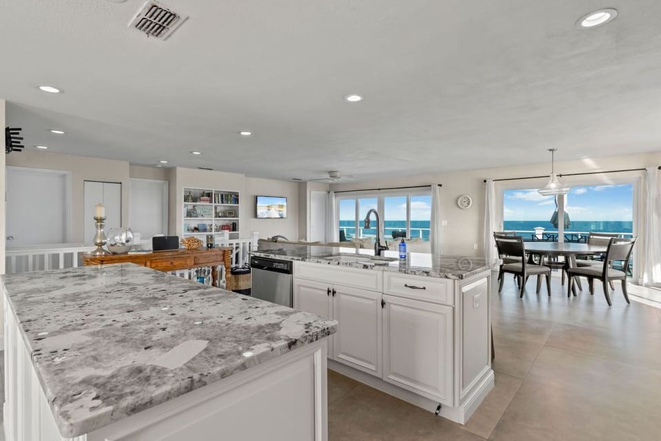 View From Kitchen Looking East Towards The Ocean
