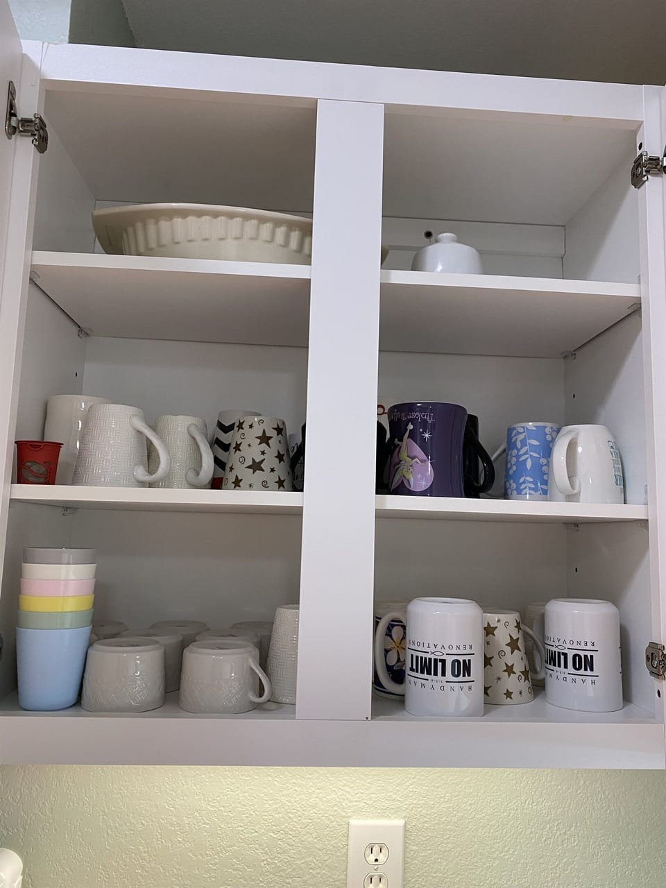 Fully stocked kitchen with children's cups